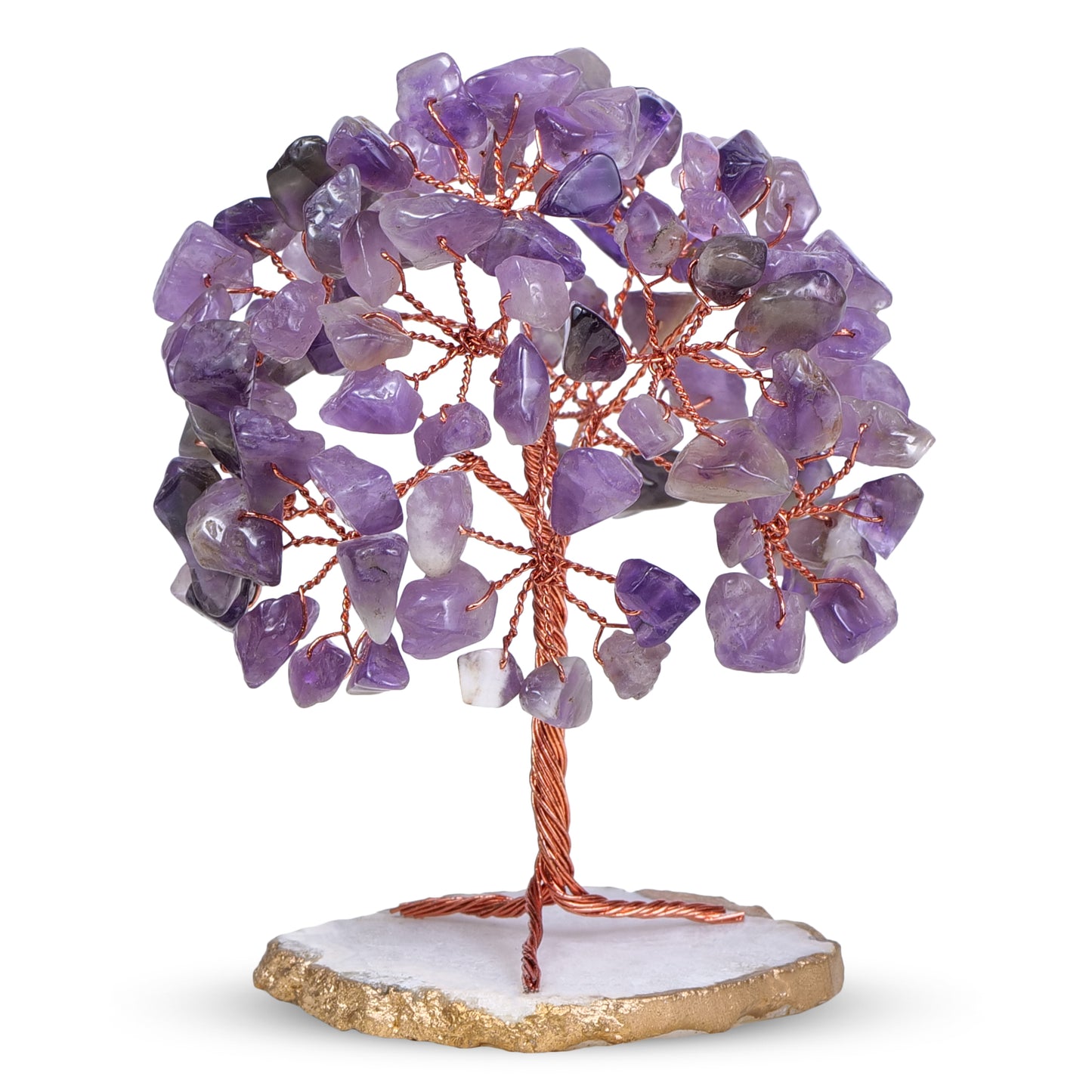 Amethyst Slice Base Crown Chakra Gemstone Tree