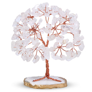 Clear Quartz Slice Base Tree (3 -4 Inch)