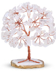 Clear Quartz Crown Chakra Slice Base Tree for Warding and Wisdom