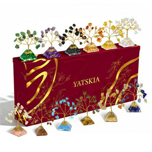 Crystal Tree Gift Set | Gemstone Tree For Gift | Christmas Gifts (Pyramid Base 2-3 Inch)