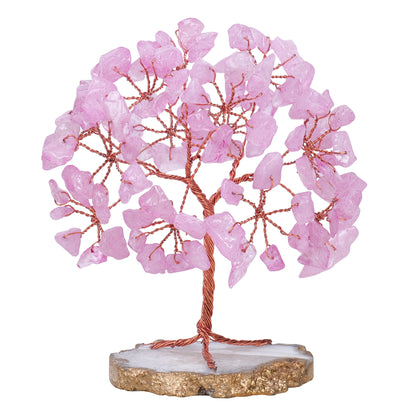 Rose Quartz Slice Base Tree -