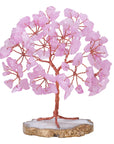 Rose Quartz Heart Chakra Slice Tree Symbol of Love and Healing