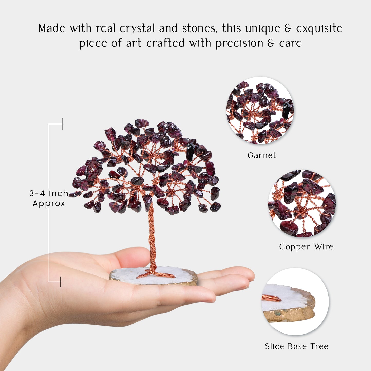 Garnet Root Slice Base Tree