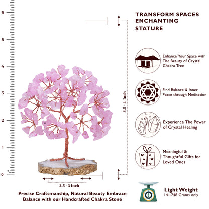 Rose Quartz Slice Base Tree -