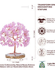 Rose Quartz Heart Chakra Slice Tree Symbol of Love and Healing