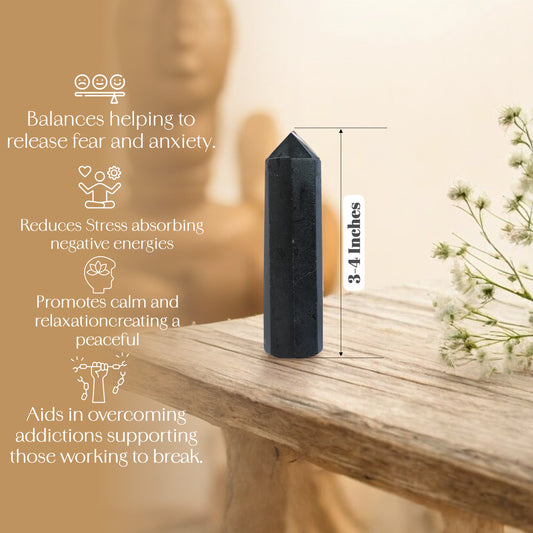 Black Tourmaline Crystal Wand