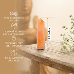 Carnelian Crystal Stone Wand