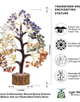 Ultimate Seven Chakra Crystal Tree and Healing Pendant Combo