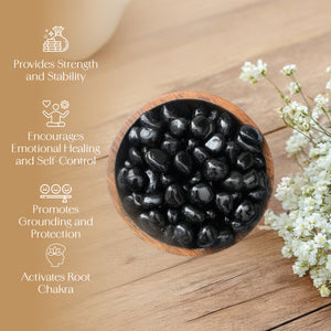 1lb Black Onyx Tumbled Stone