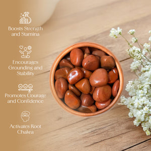 1lb Red Jasper Tumbled Stone