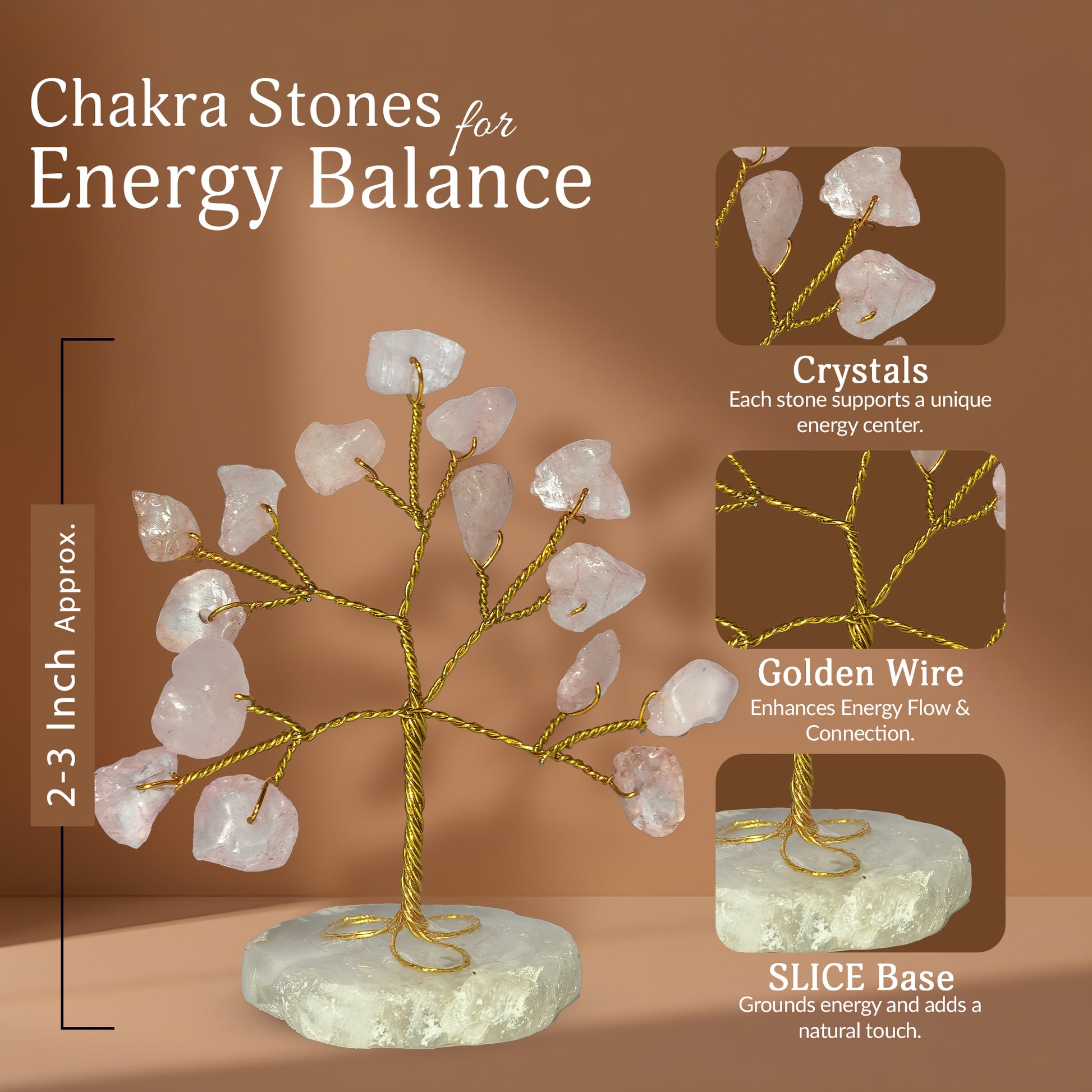 Crystal Tree Gift Box For Christmas | Crystal Tree Gift Set ( Slice Base 3 inch)