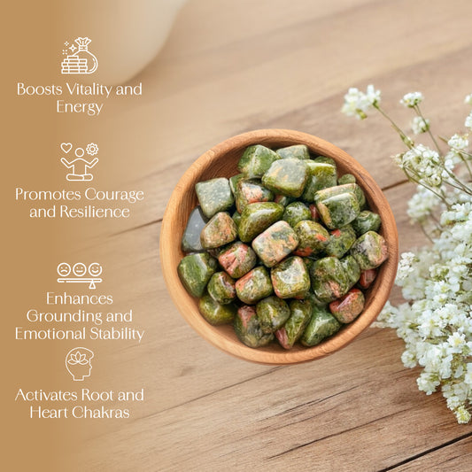 1lb Bloodstone Tumbled Stone