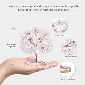 Clear Quartz Slice Base Tree (3 -4 Inch)