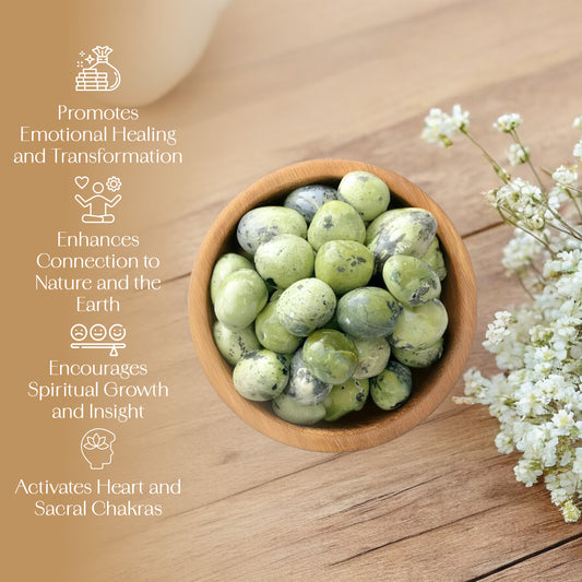 1lb Serpentine Tumbled Stone