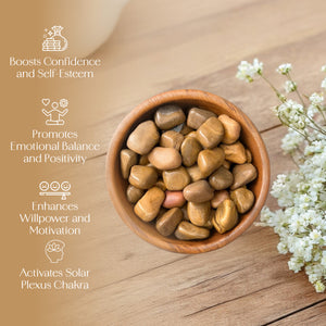 1lb Yellow Jasper Tumbled Stone