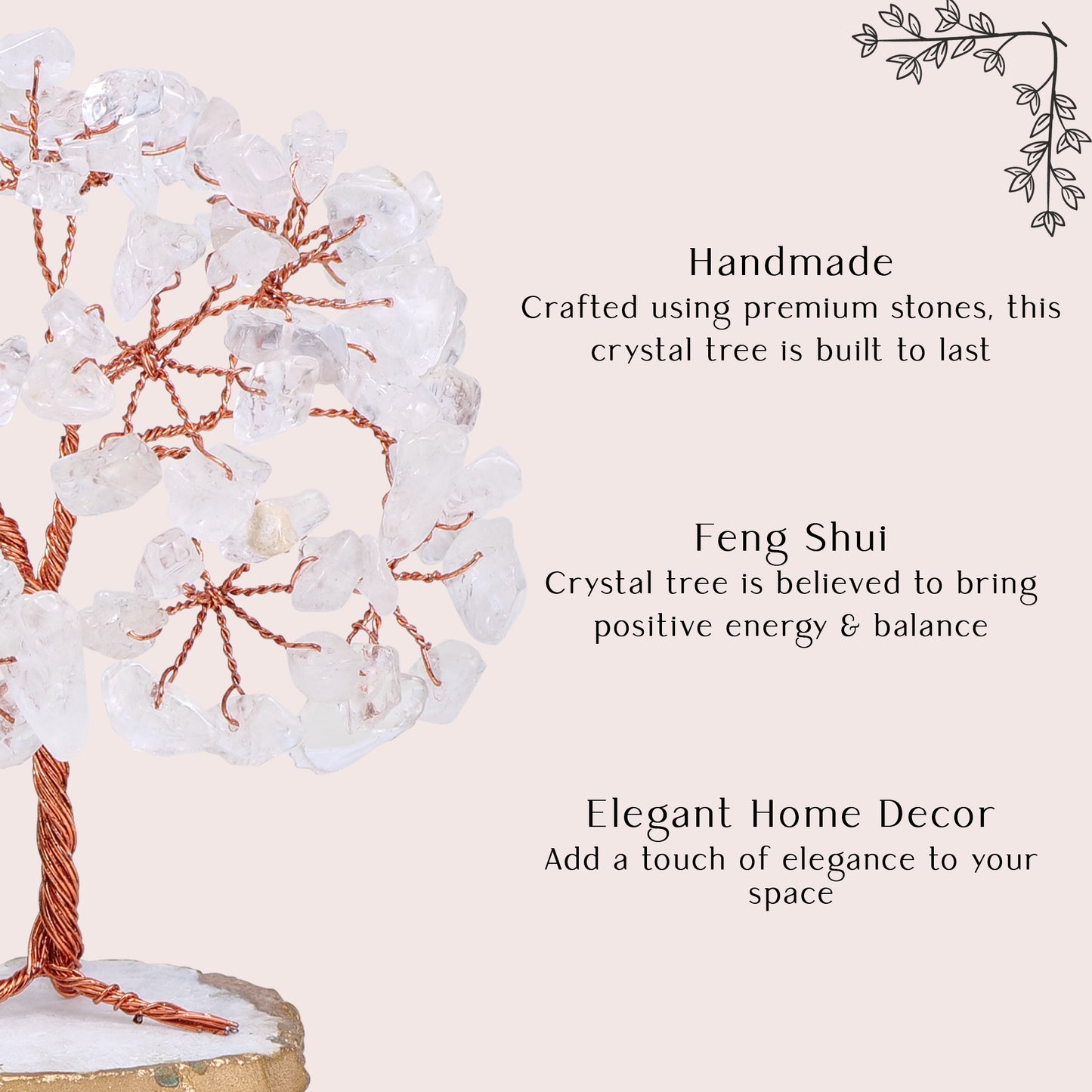 Clear Quartz Slice Base Tree