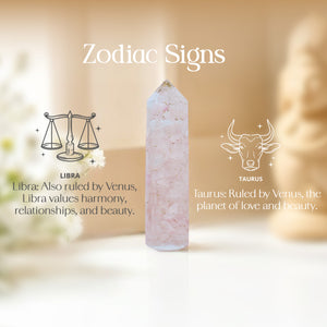 Rose Quartz Crystal Wand