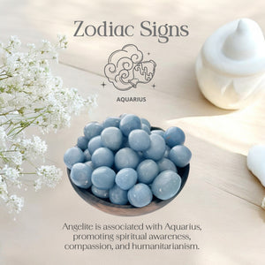 1lb Angelite Tumbled Stone