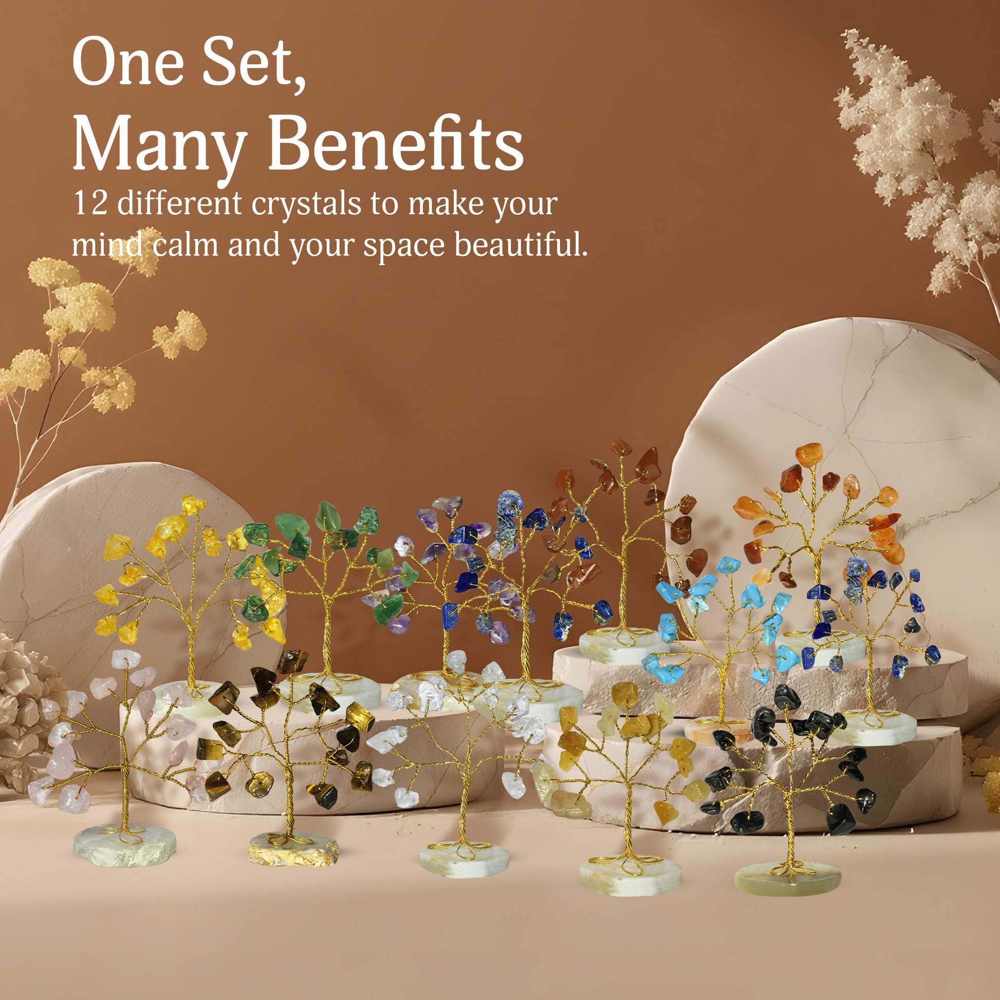 Crystal Tree Gift Box For Christmas | Crystal Tree Gift Set ( Slice Base 3 inch)