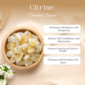 1lb Citrine Tumbled Stone