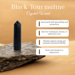 Black Tourmaline Crystal Wand