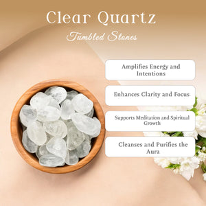 1lb Clear Quartz Tumbled Stone