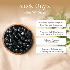 1lb Black Onyx Tumbled Stone