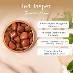 1lb Red Jasper Tumbled Stone