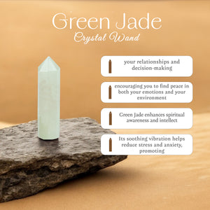 Green Jade Crystal Wand
