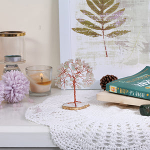 Green Aventurine Slice Base Small Crystal Tree ( 2-3 Inch)