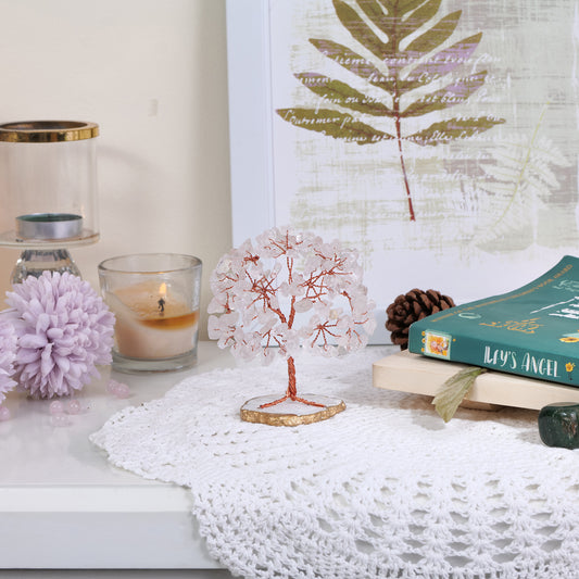 Clear Quartz Slice Base Tree (3 -4 Inch)