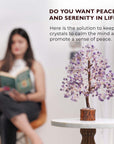 Yatskia Amethyst Crown Chakra Gemstone Tree for Peace and Calming
