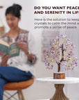 Yatskia Amethyst Crown Chakra Gemstone Tree for Intuition and Wisdom | 10-12 Inches