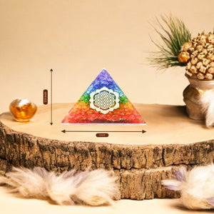 Sacred Geometry Seven Chakra Orgone Pyramid