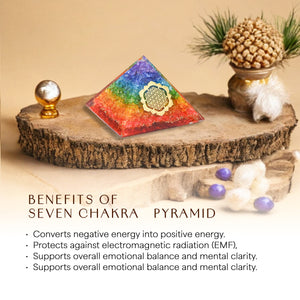 Sacred Geometry Seven Chakra Orgone Pyramid