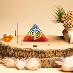 Seven Chakra Energy Orgone Crystal Pyramid