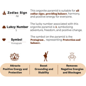 Seven Chakra Golden Pentagram Orgone Pyramid