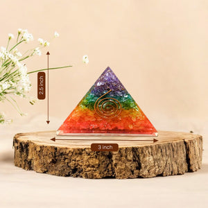 Seven Chakr Orgone Crystal Pyramid For Meditaion