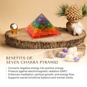 Seven Chakr Orgone Crystal Pyramid For Meditaion