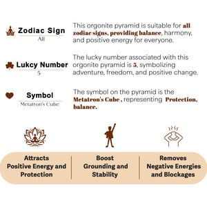 Seven Chakra Golden Metatron’s Cube Orgone Pyramid