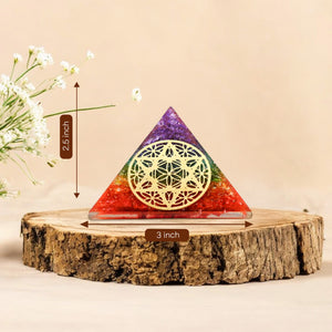 Seven Chakra Fertility Orgone Crystal Pyramid