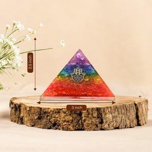 Seven Chakra Orgone Crystal PyramiD For Blessing