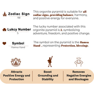 Seven Chakra Orgone Crystal PyramiD For Blessing