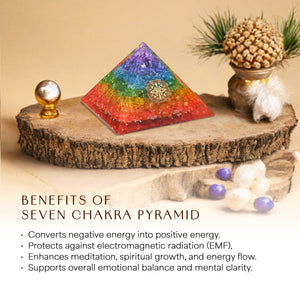 Seven Chakra Golden Sri Yantra Orgone Pyramid