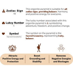 Seven Chakra Golden Seed of Life Orgone Crystal Pyramid