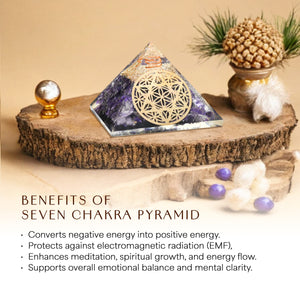 Amethyst Copper Coil Orgone Crystal Stone Pyramid
