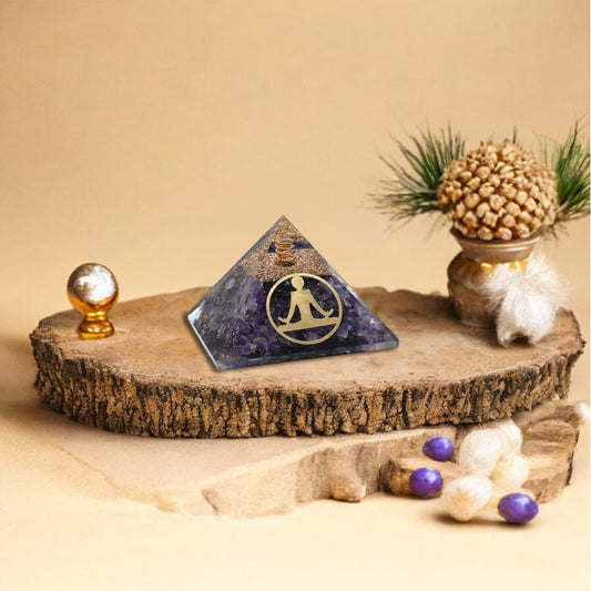 Amethyst Meditation Orgone Crystal Pyramid