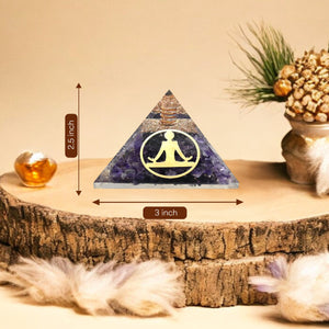 Amethyst Meditation Orgone Crystal Pyramid