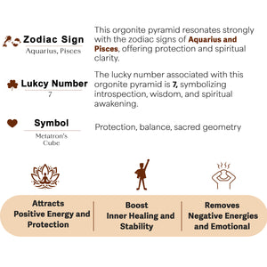 Amethyst Metatron’s Cube Orgone Crystal Pyramid