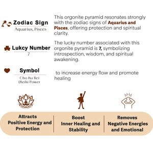 Amethyst Reiki Power Orgone Crystal Pyramid